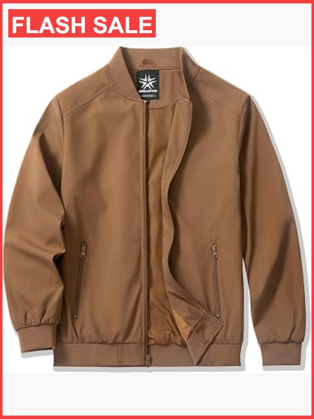 Men's Lightweight Windbreaker Zip Bomber Jacket Spring Fall